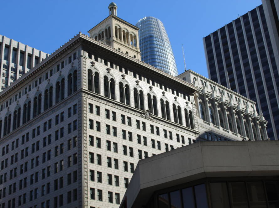 High-rise building in San Francisco’s Financial District, symbolizing strategic elevation and SME transformation.