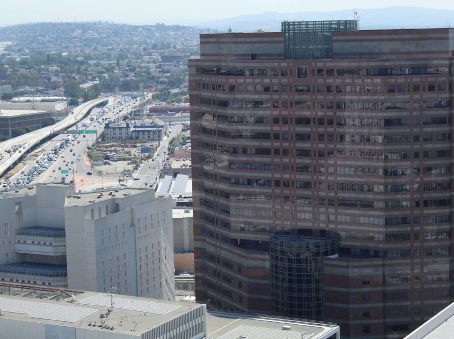HERO image of a Los Angeles high rise overlooking a long elevated road symbolising SME strategic momentum and the path to becoming a transferable business.